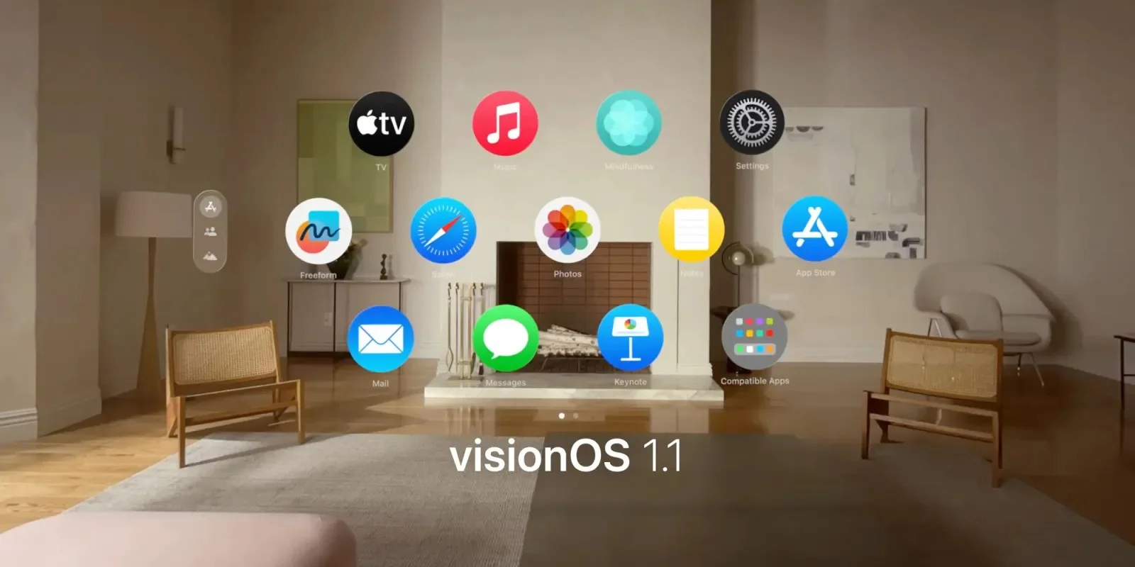 vision pro 1.1 güncellemesi