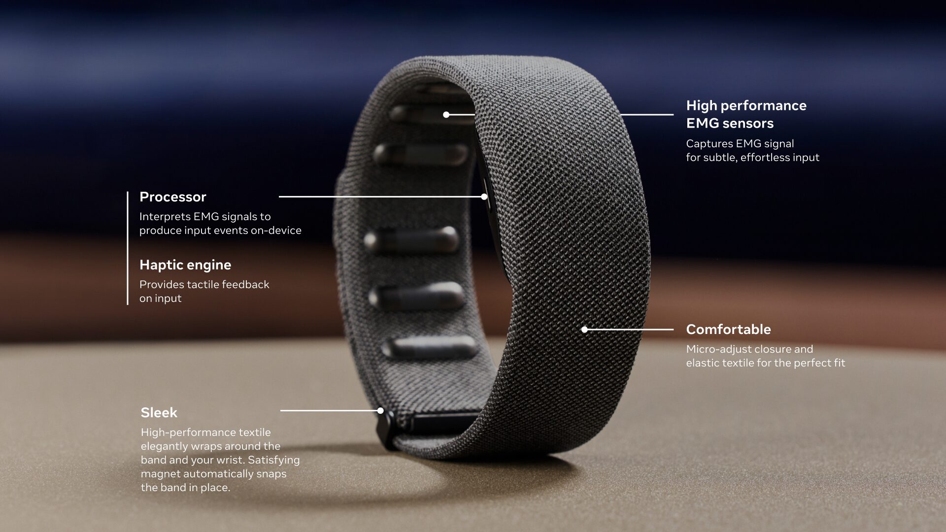 Meta Orion AR glasses EMG wristband